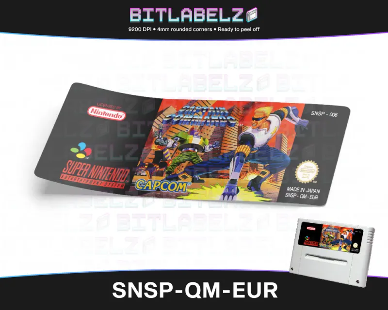 Captain Commando - Étiquette Super Nintendo PAL [SNSP-QM-EUR]