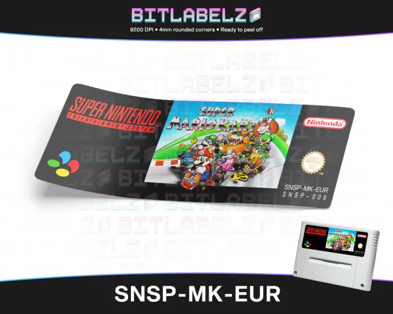 Super Mario Kart - Etichetta Super Nintendo PAL [SNSP-MK-EUR]