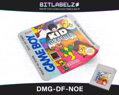 Kid Dracula - Etichetta Game Boy [DMG-DF-NOE]