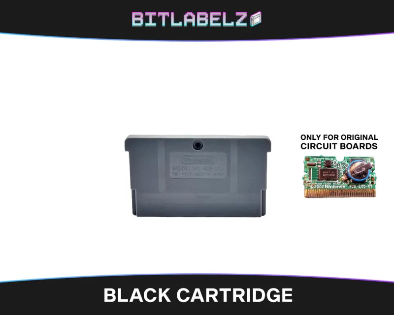 Coque de remplacement Game Boy Advance noire, dos
