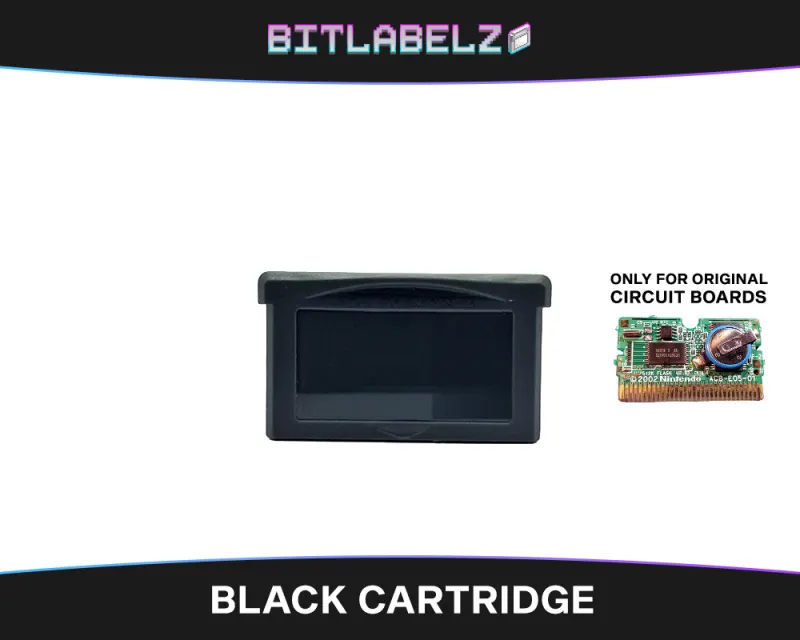 Coque de remplacement Game Boy Advance noire, face avant