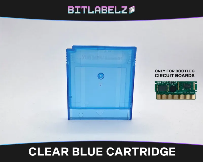 Coque de remplacement Game Boy bootleg bleu transparent, dos