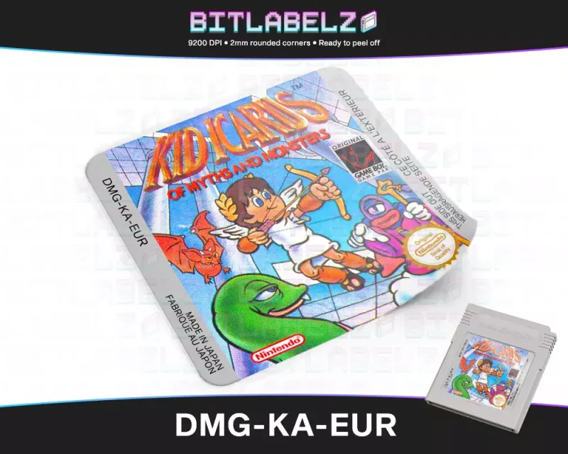 Kid Icarus: Of Myths and Monsters - Etiqueta Game Boy [DMG-KA-EUR]