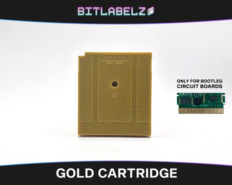 Coque de remplacement Game Boy bootleg dorée, dos