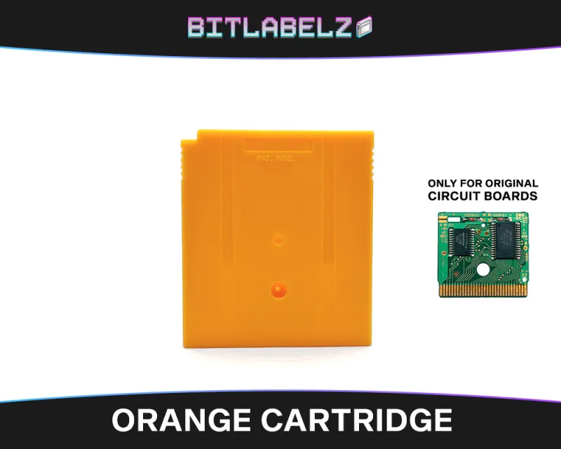 Coque de remplacement Game Boy orange avec inscription « GAME », dos