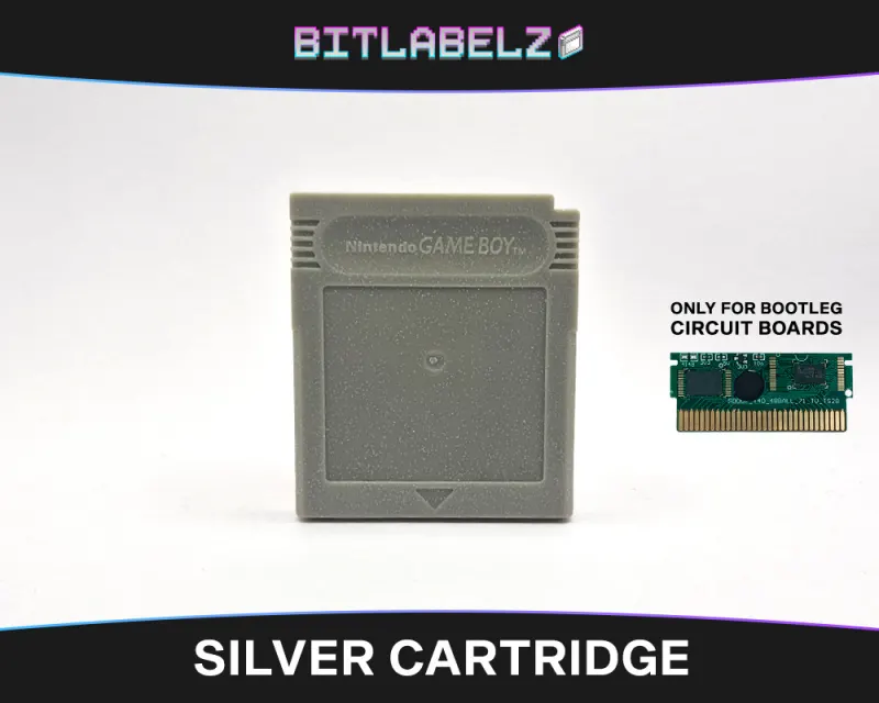 Coque de remplacement Game Boy bootleg argentée, face avant