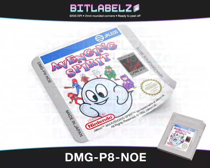 Avenging Spirit - Etichetta Game Boy [DMG-P8-NOE]