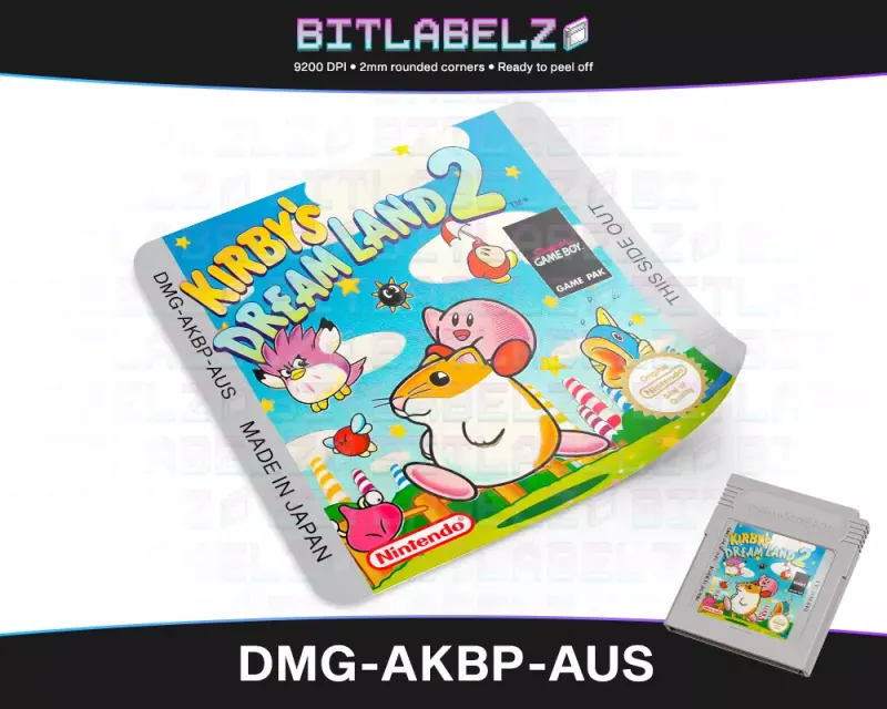 Kirby's Dream Land 2 - Etichetta Game Boy [DMG-AKBP-AUS]