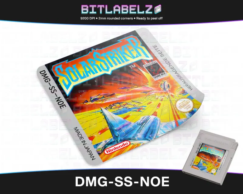 Solar Striker - Étiquette Game Boy [DMG-SS-NOE]