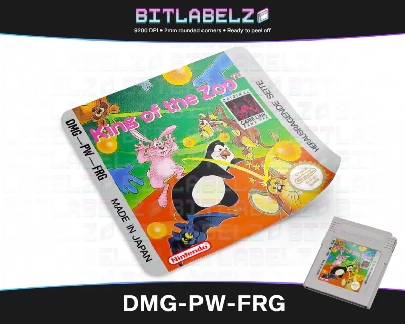 King of the Zoo - Etiqueta Game Boy [DMG-PW-FRG]