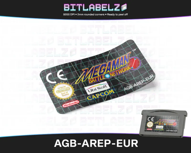 Mega Man Battle Network - Etichetta Game Boy Advance [AGB-AREP-EUR]