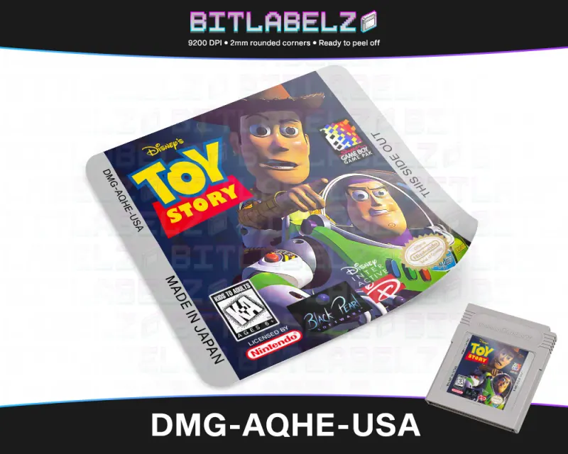 Toy Story - Etichetta Game Boy [DMG-AQHE-USA]