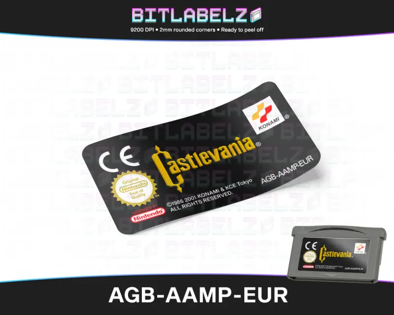Castlevania: Circle of the Moon - Étiquette Game Boy Advance [AGB-AAMP-EUR]