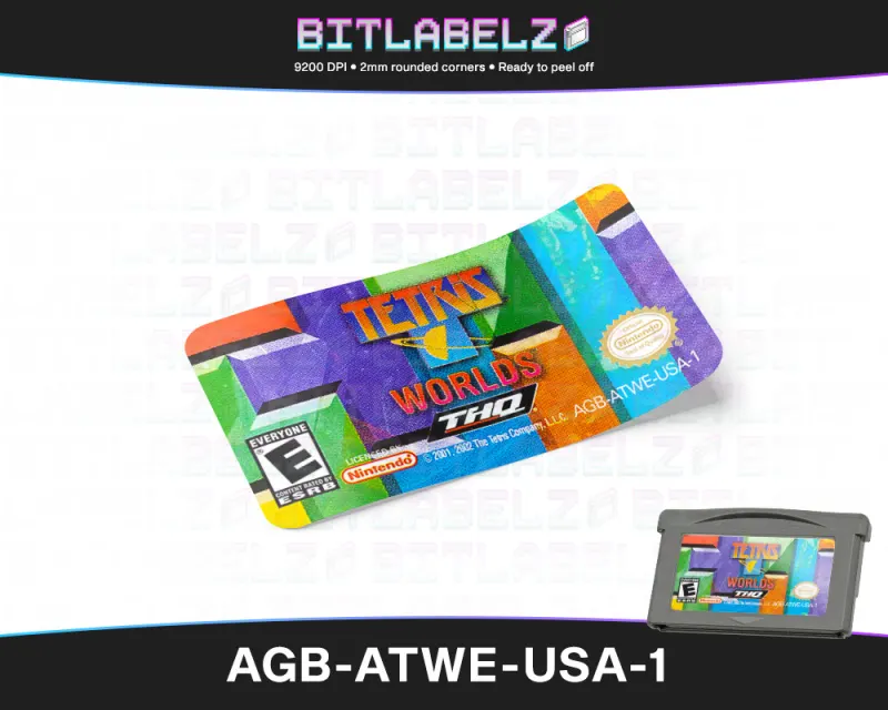 Tetris Worlds - Etiqueta Game Boy Advance [AGB-ATWE-USA-1]