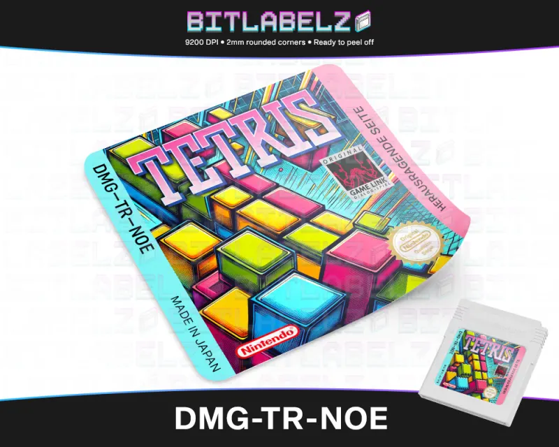 Tetris - Étiquette Game Boy custom [DMG-TR-NOE]