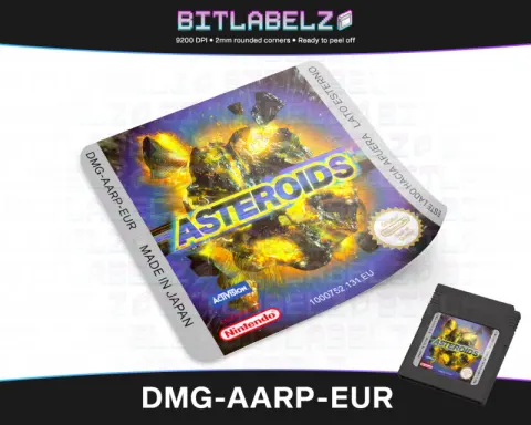 Asteroids - Etichetta Game Boy Color [DMG-AARP-EUR]