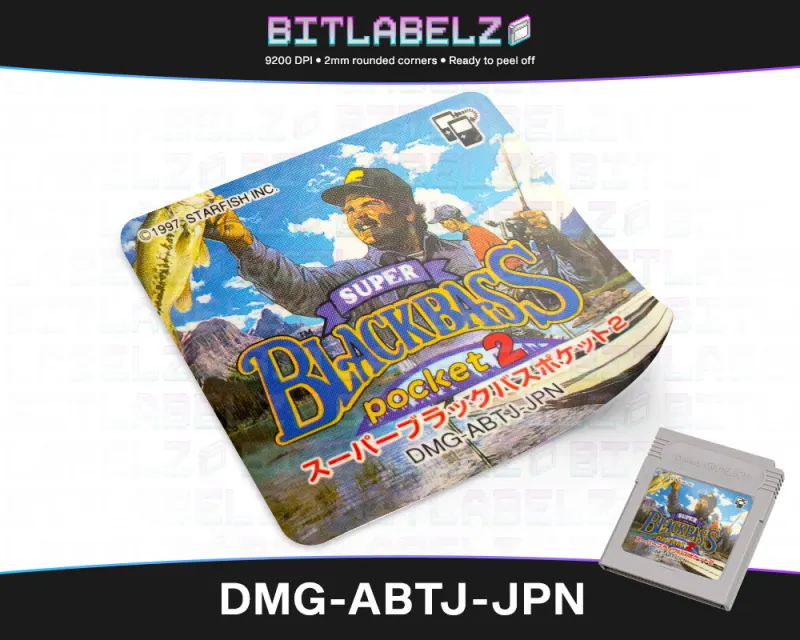 Super Black Bass Pocket 2 - Etichetta Game Boy [DMG-ABTJ-JPN]