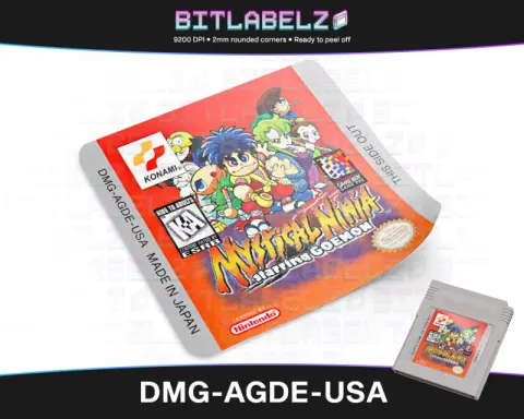Mystical Ninja Starring Goemon - Étiquette Game Boy [DMG-AGDE-USA]