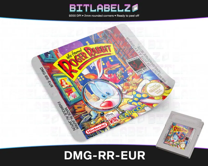 Who Framed Roger Rabbit - Etichetta Game Boy [DMG-RR-EUR]