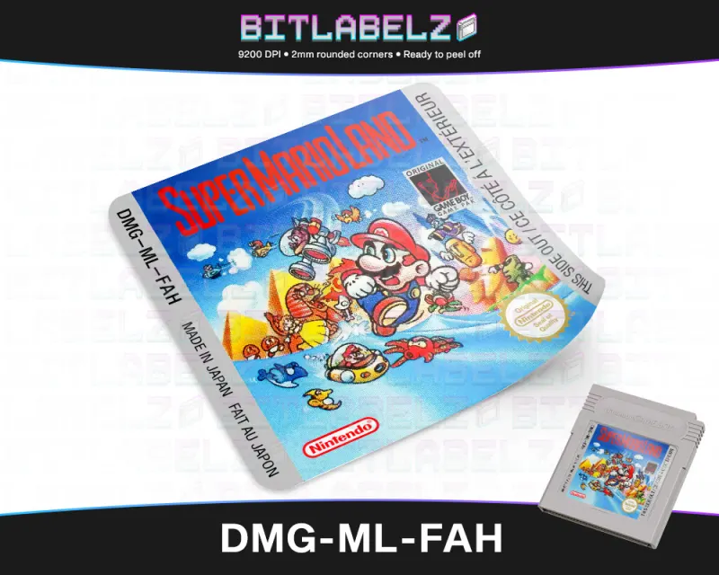Super Mario Land - Etichetta Game Boy [DMG-ML-FAH]