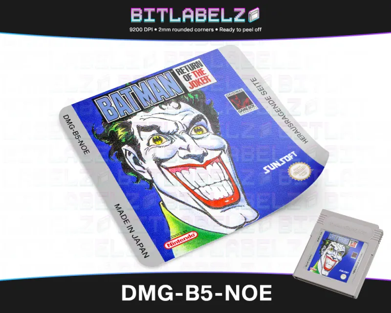 Batman: Return of the Joker - Etichetta Game Boy [DMG-B5-NOE]