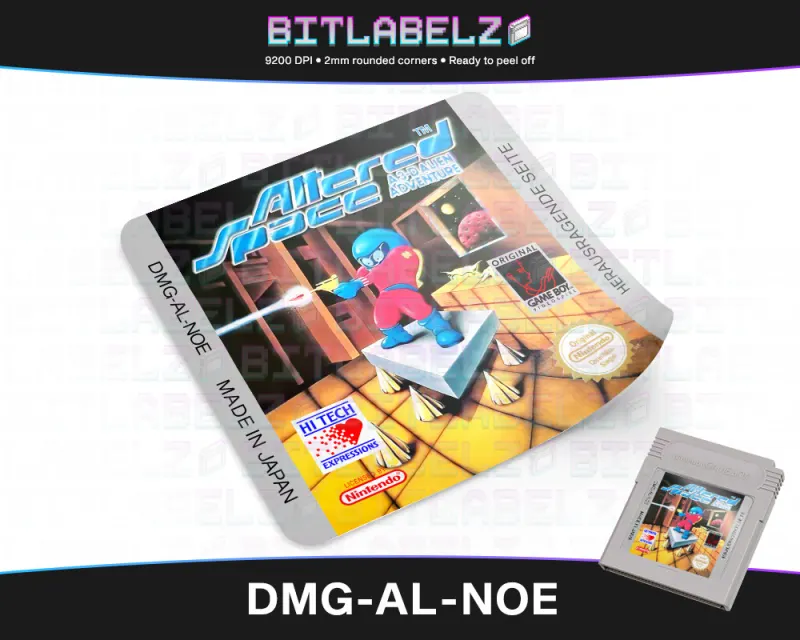 Altered Space: A 3-D Alien Adventure - Etichetta Game Boy [DMG-AL-NOE]