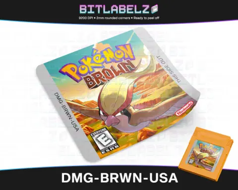 Pokemon Brown Version - Etichetta Game Boy [DMG-BRWN-USA]
