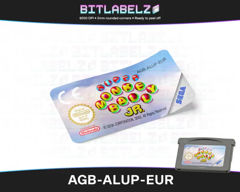 Super Monkey Ball Jr. - Etichetta Game Boy Advance [AGB-ALUP-EUR]