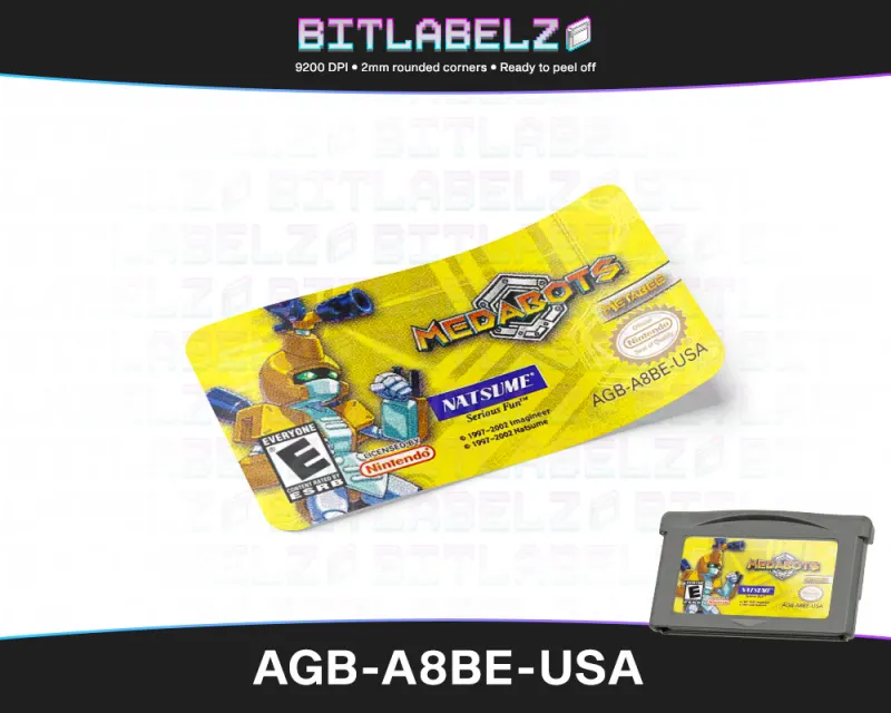 Medabots - Etichetta Game Boy Advance [AGB-A8BE-USA]