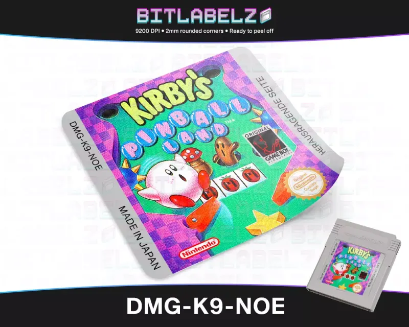 Kirby's Pinball Land - Etichetta Game Boy [DMG-K9-NOE]
