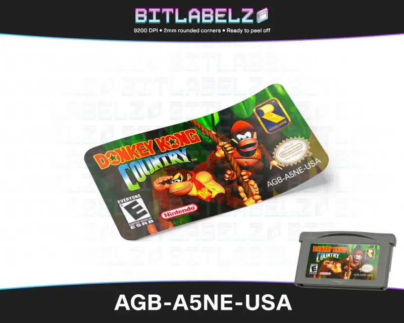 Donkey Kong Country - Etichetta Game Boy Advance [AGB-A5NE-USA]
