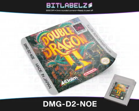 Double Dragon II - Etichetta Game Boy [DMG-D2-NOE]