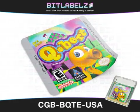 Q*bert - Etichetta Game Boy Color [CGB-BQTE-USA]