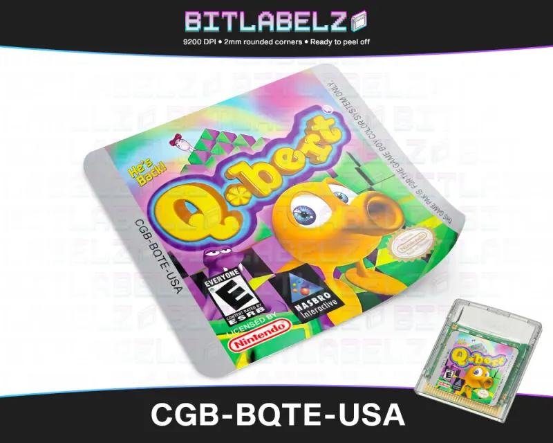 Q*bert - Étiquette Game Boy Color [CGB-BQTE-USA]