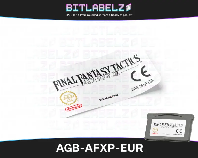 Final Fantasy Tactics Advance - Etichetta Game Boy Advance [AGB-AFXP-EUR]