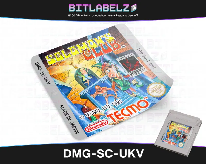 Solomon's Club - Etichetta Game Boy [DMG-SC-UKV]