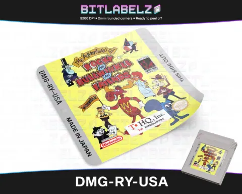 The Adventures of Rocky and Bullwinkle and Friends - Étiquette Game Boy [DMG-RY-USA]