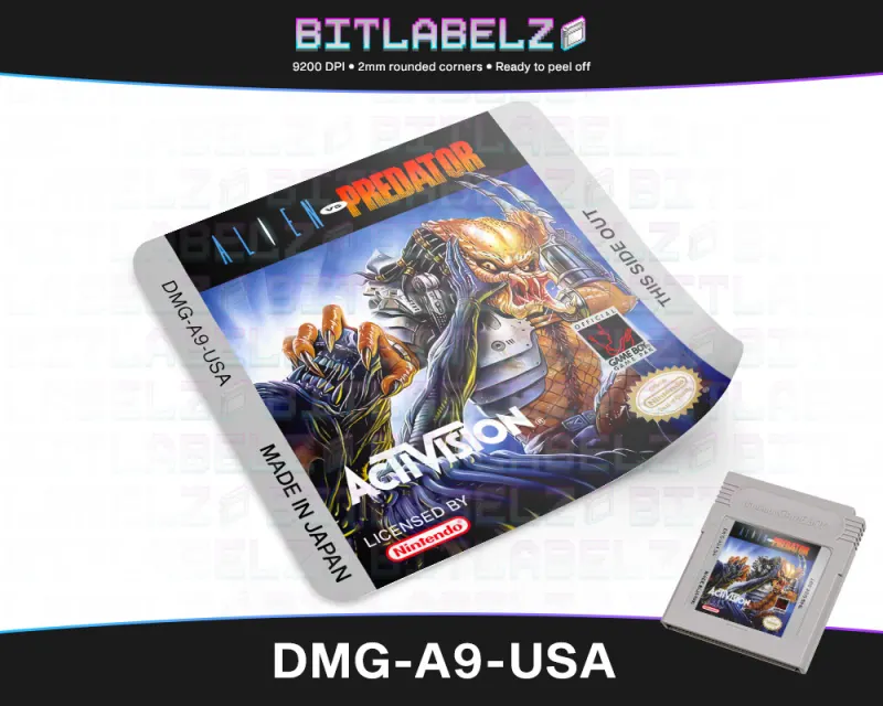 Alien vs Predator: The Last of His Clan - Etichetta Game Boy [DMG-A9-USA]