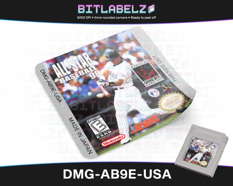 All-Star Baseball '99 - Etichetta Game Boy [DMG-AB9E-USA]