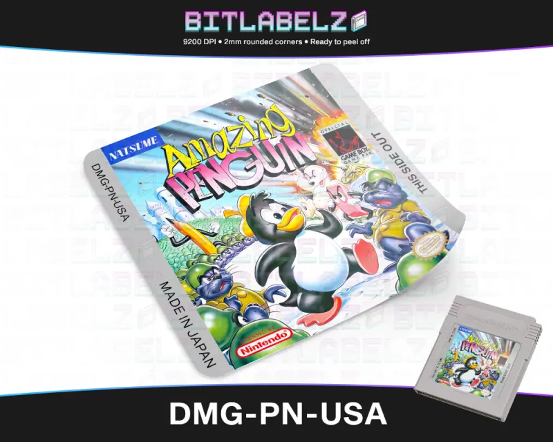 Amazing Penguin - Etichetta Game Boy [DMG-PN-USA]