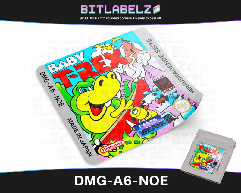 Baby T-Rex - Etichetta Game Boy [DMG-A6-NOE]