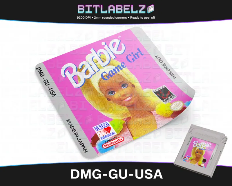 Barbie: Game Girl - Etichetta Game Boy [DMG-GU-USA]