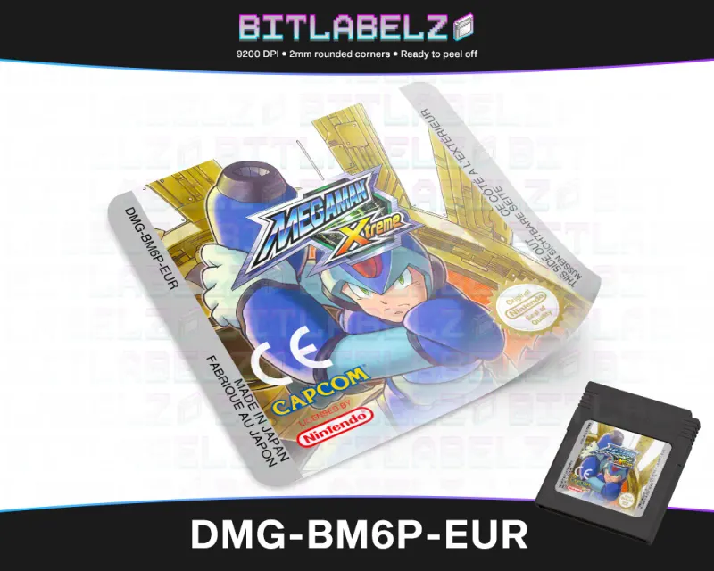 Mega Man Xtreme - Etichetta Game Boy Color [DMG-BM6P-EUR]