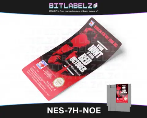 The Hunt for Red October - Étiquette Nintendo NES [NES-7H-NOE]