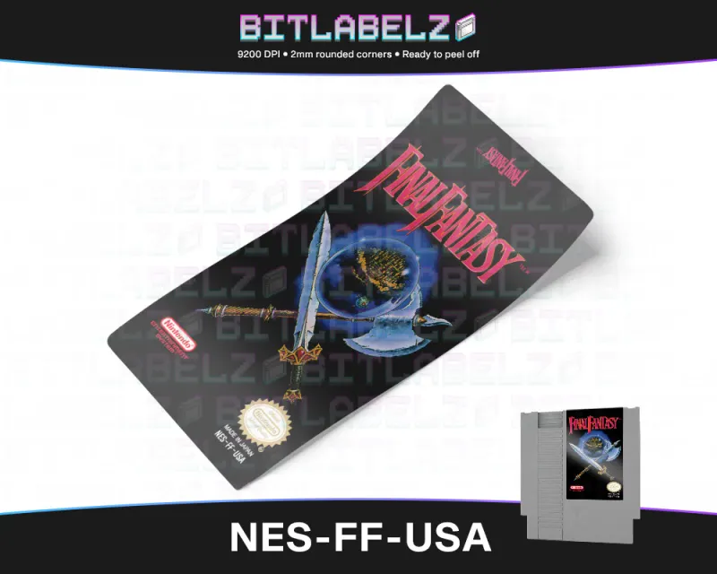 Final Fantasy - Etichetta Nintendo NES [NES-FF-USA]