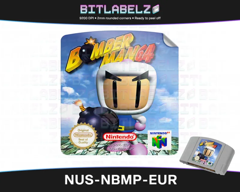Bomberman 64 - Etichetta Nintendo 64 [NUS-NBMP-EUR]