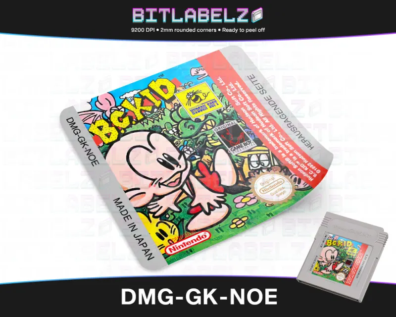 B.C. Kid - Étiquette Game Boy [DMG-GK-NOE]