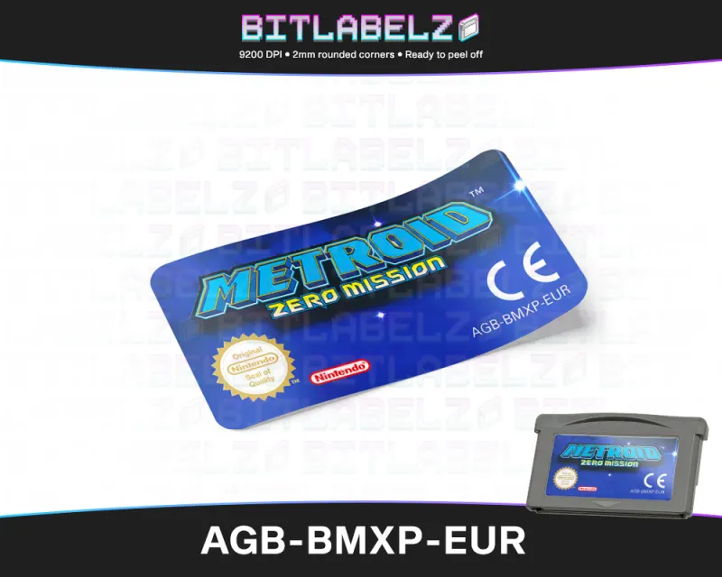 Metroid: Zero Mission - Etichetta Game Boy Advance [AGB-BMXP-EUR]