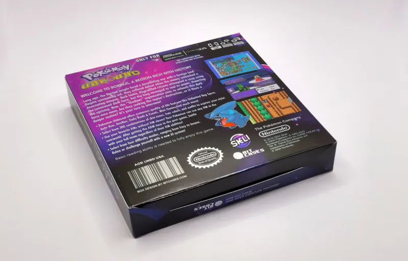 Pokemon Unbound pour Game Boy Advance | Boîte métallisée limitée | Version USA | v2.1.1.1, dos