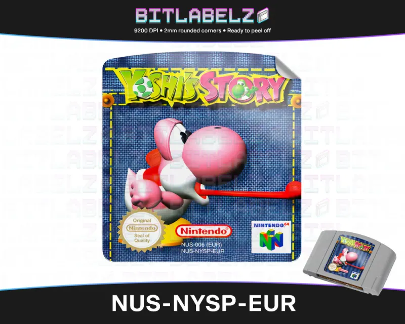 Yoshi's Story - Étiquette Nintendo 64 [NUS-NYSP-EUR]
